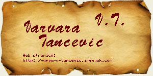 Varvara Tančević vizit kartica